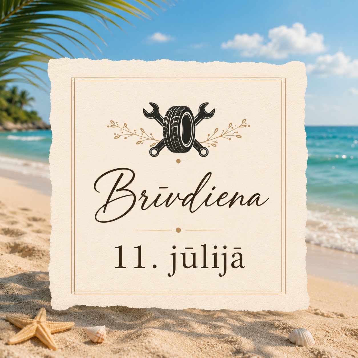 Šo stestdien, 11. jūlijā mums BRĪVDIENA