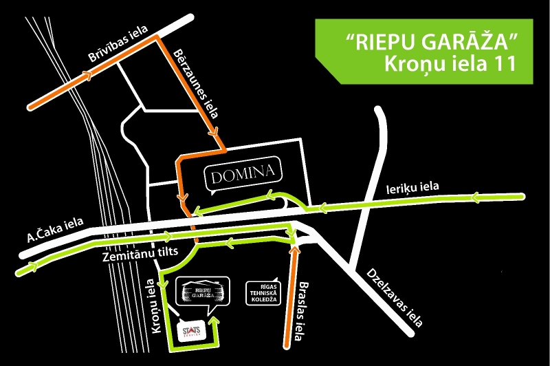 Jaunā Riepu garāžas filiāle pie Dominas